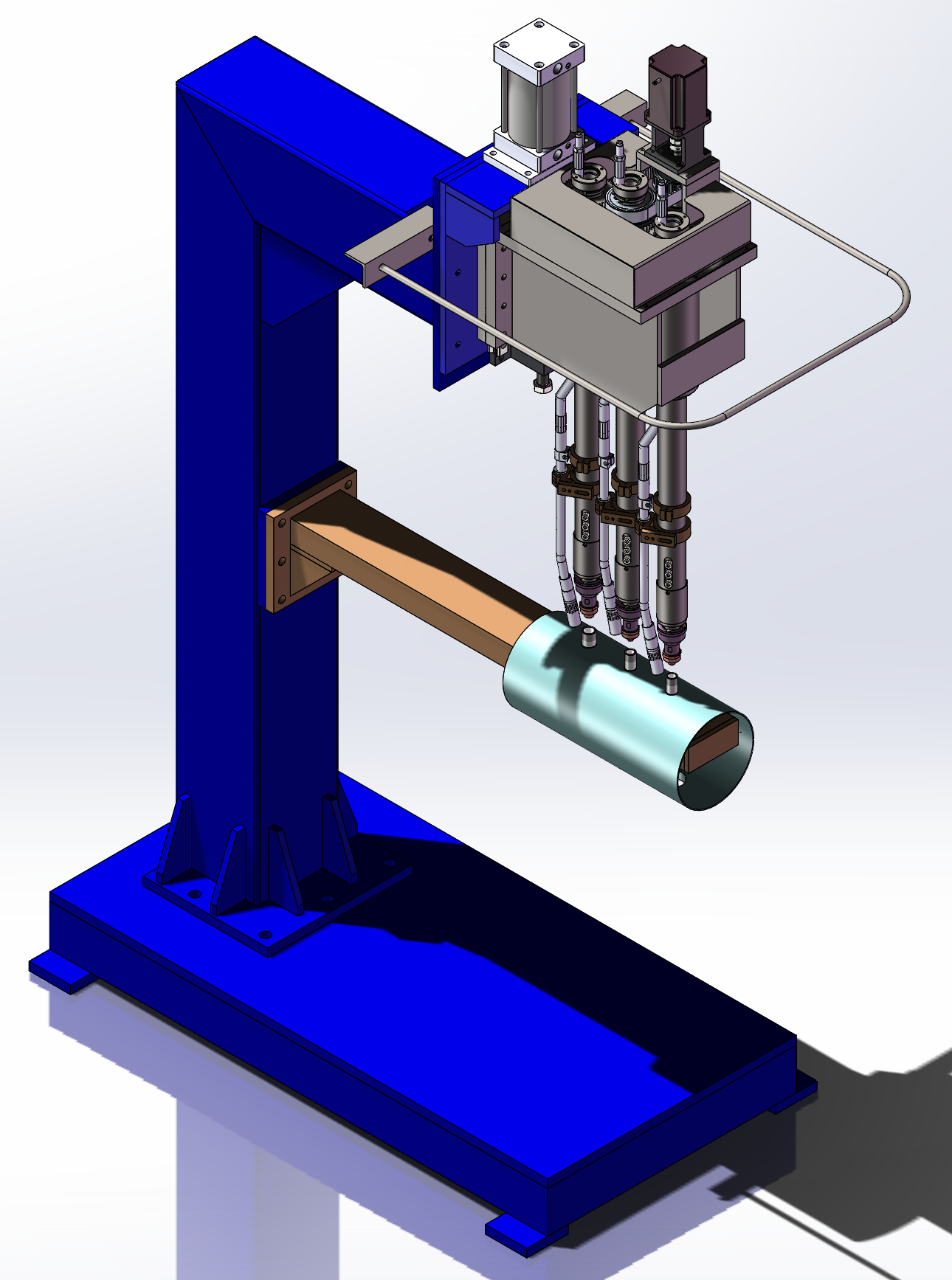 triple tubes of inner tank welding machine