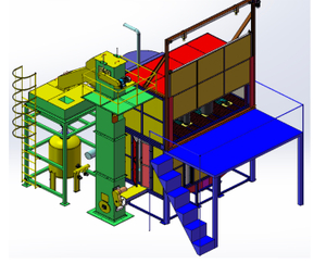 Sanding machine for enamelling process