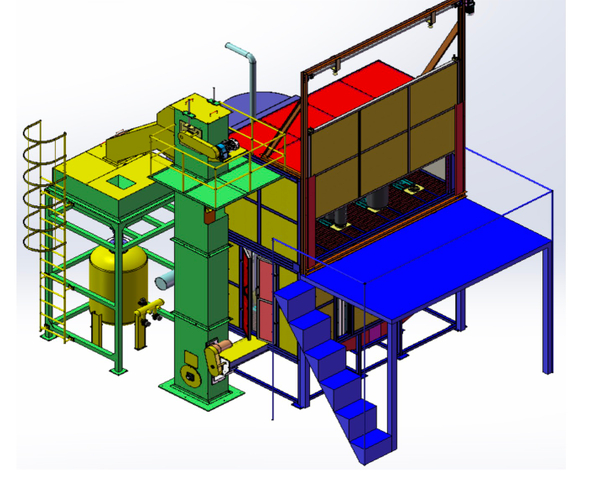 Sanding machine for enamelling process