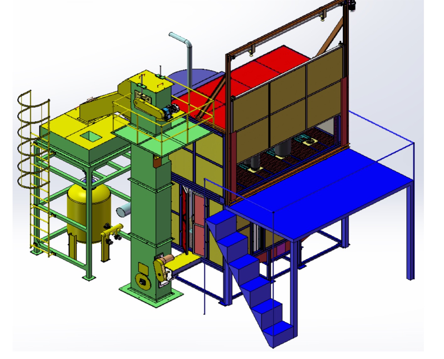 Sanding machine for enamelling process